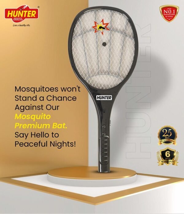 Hunter PREMIUM Rechargeable Mosquito Bat (Black)